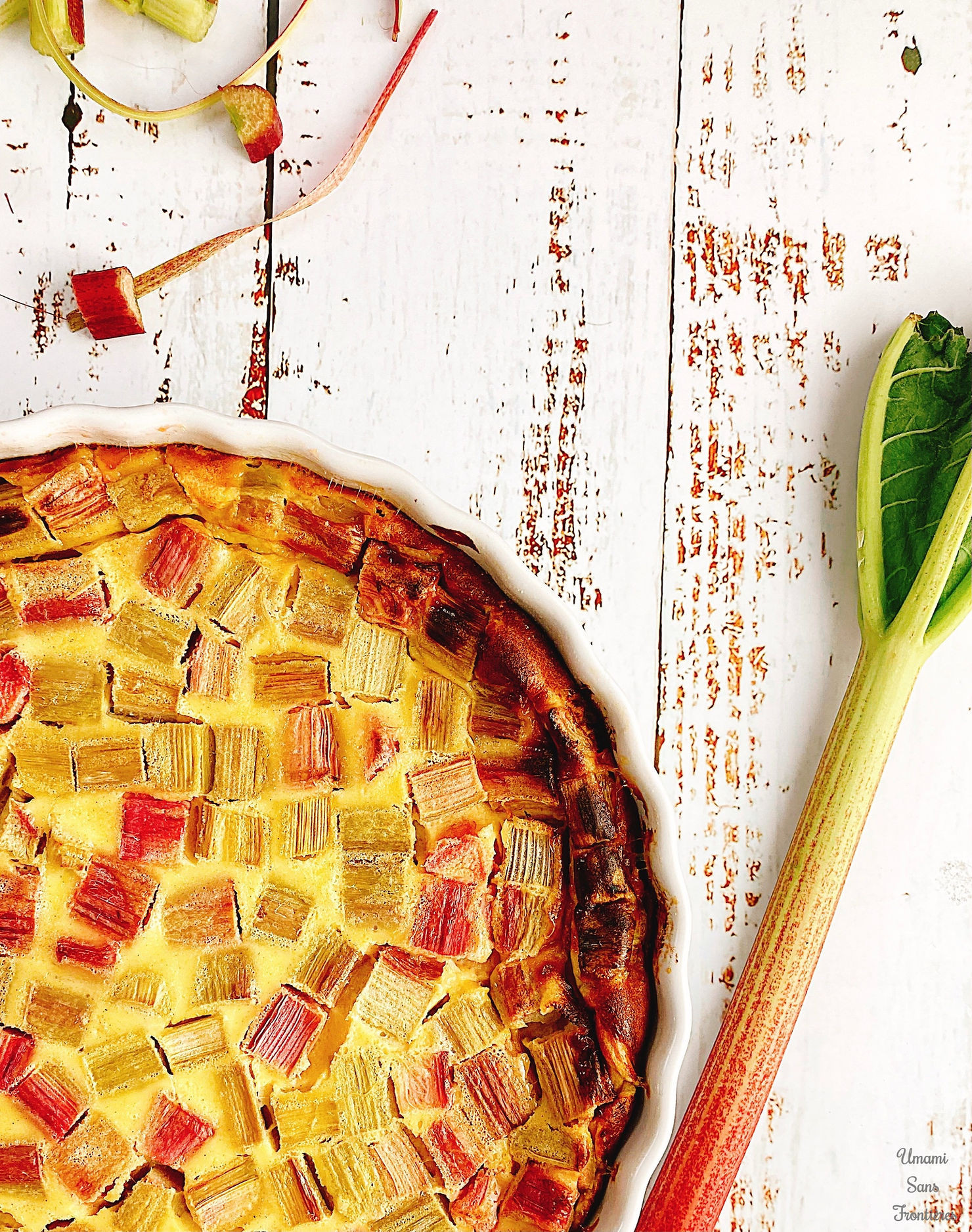 Rhubarb clafoutis - Clafoutis à la rhubarbe