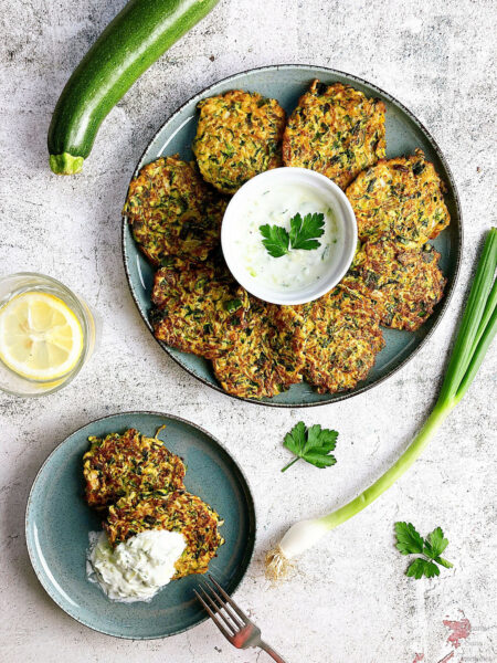 Turkish Zucchini Fritters – Mücver with Yogurt Sauce🇹🇷