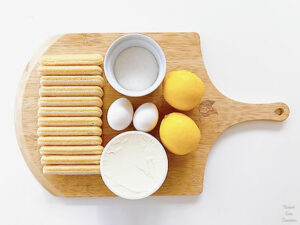 Lemon Tiramisu – Light and Creamy Italian Dessert🍋 ingredients