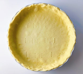 Pie dough sheet in pie plate