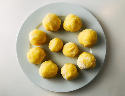 potato dumplings on a plate