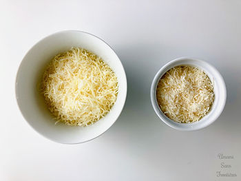 parmesan cheese in a bowl