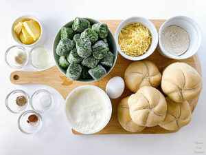 Spinach and cheese dumplings  – Spinat-Käse-Knödel 🇩🇪 ingredients