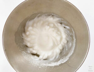 egg whites in a bowl