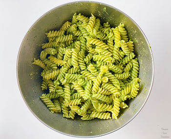 Genovese sauce pasta in a bowl