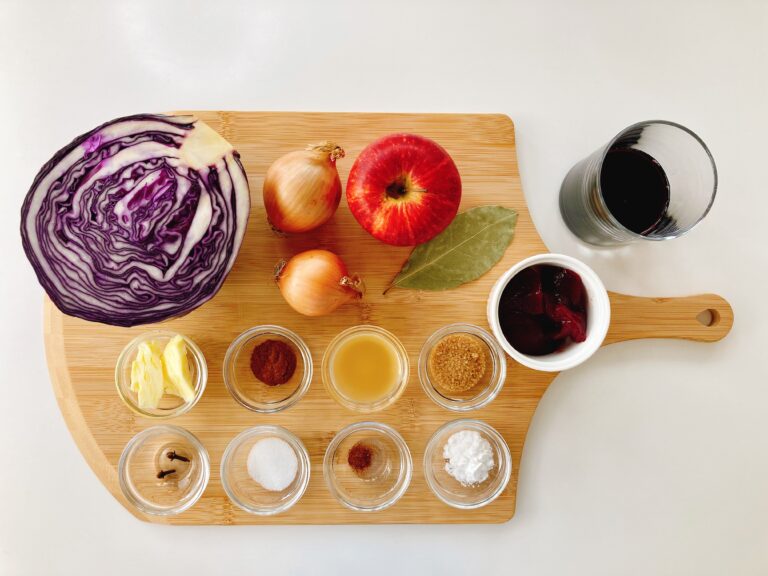 German Red Cabbage with Apples – Traditional Rotkohl ingredients