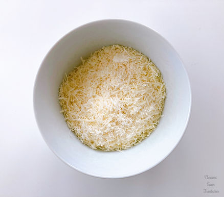 parmesan cheese in a bowl