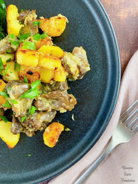 French Warm Salad with Confit Gizzards and Potatoes