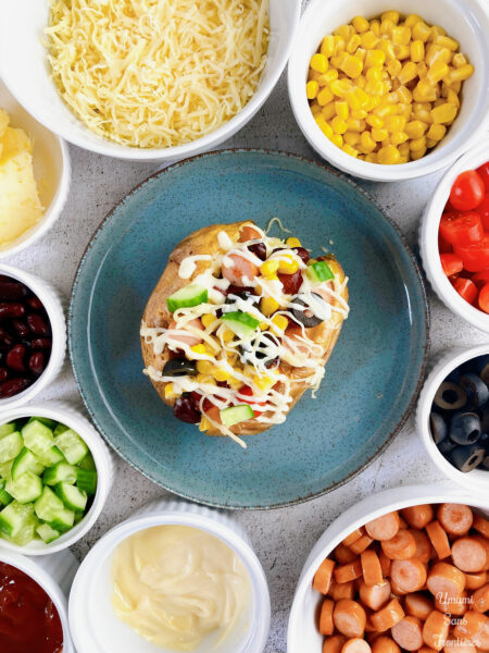 Turkish Baked Potato Kumpir – Easy, Loaded, and Delicious🇹🇷🥔