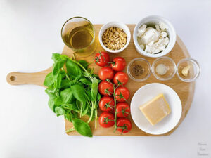 Sicilian Pesto Rosso with Ricotta – Fresh and Creamy Tomato Pasta Sauce ingredients