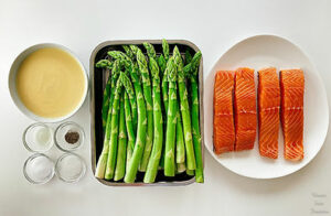 Asparagus and Salmon with Hollandaise Sauce ingredients