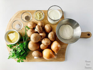 Creamy Mushroom Soup 🍄‍🟫 A Must-Try for Mushroom Lovers ingredients
