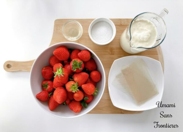 No-Bake Strawberry Mousse Terrine🍓 ingredients