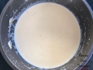 Bechamel bechamel sauce in a pot