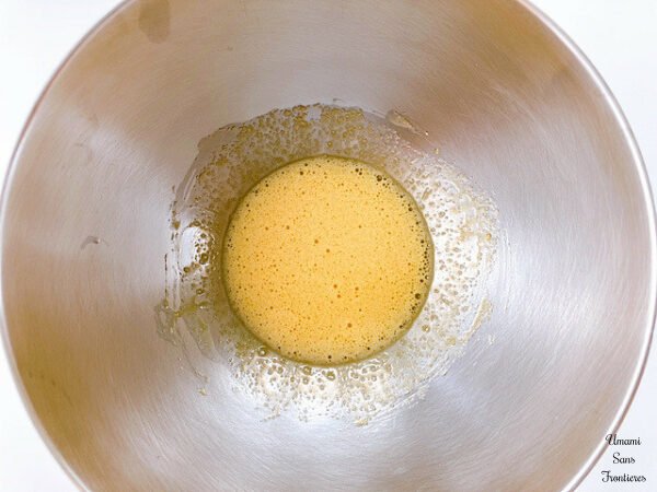Kaiserschmarrn Egg yolks sugar and vanille sugar in a bowl