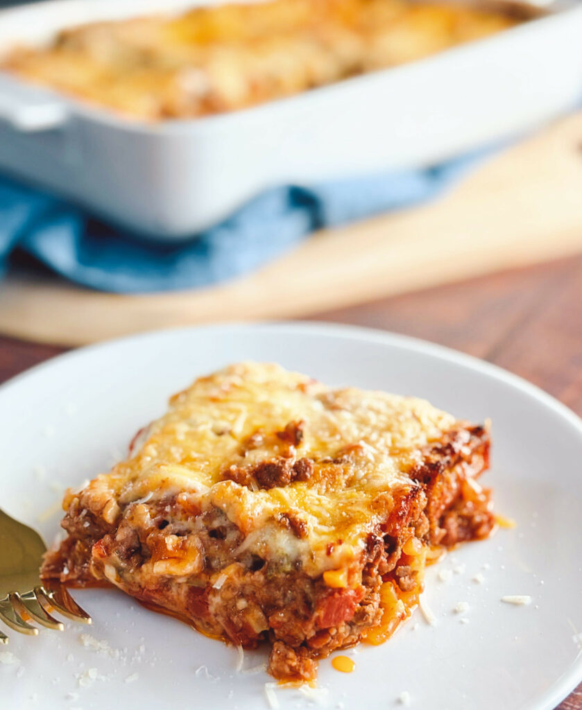 Lasagne with bolonaise sauce and béchamel sauce