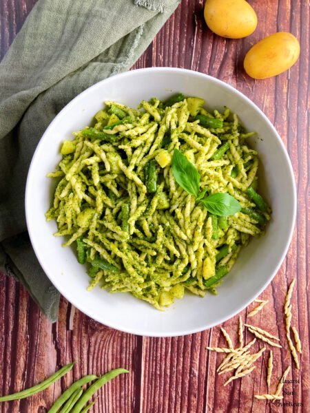 Authentic Pasta al Pesto Genovese with Potatoes and Green Beans🇮🇹