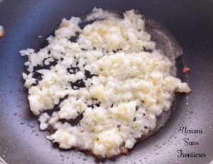 Pasta alla boscaiola cremosa onion butter in a frying pan