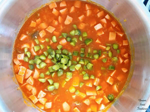 Solyanka onion tomato puree beef bouillon soup sausages pickles