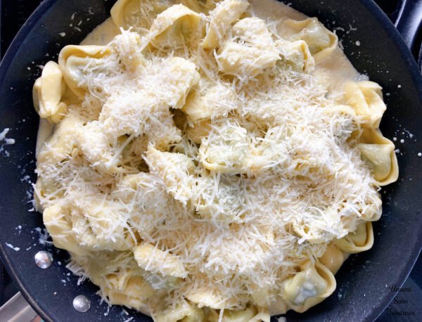 Tortellini gorgonzola cream sauce parmesan cheese