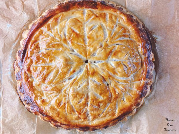 Galette des rois aux pommes grilled galette de rois sugar syrup brushed