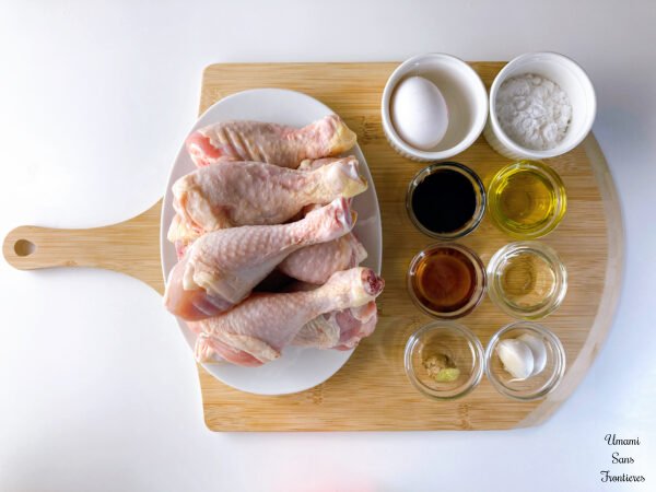 Crispy and Juicy! Oven-Baked Japanese Chicken Karaage ingredients
