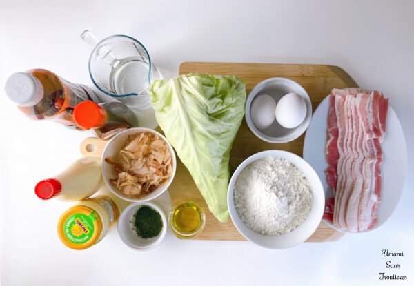 Okonomiyaki ingredients