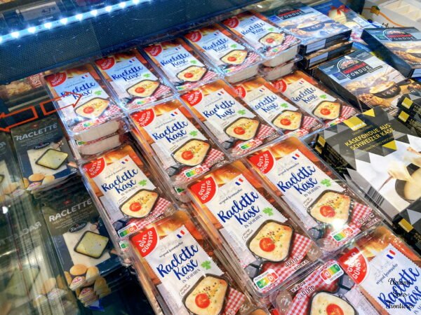 Raclette cheese in a supermarket