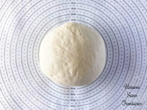 Pizza Quattro Formaggi pizza dough round