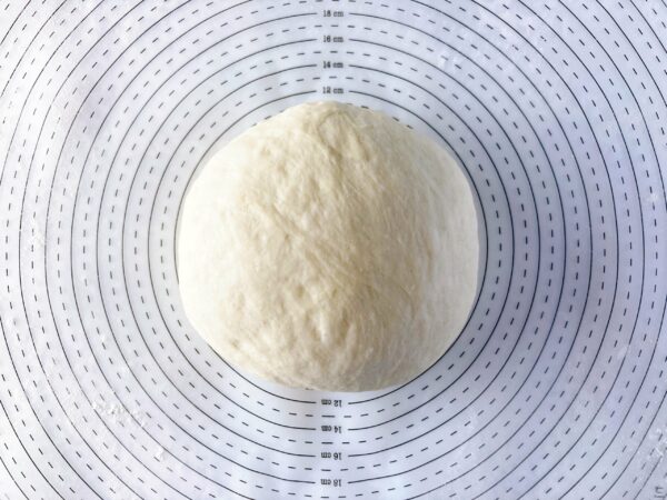 Pizza Quattro Formaggi pizza dough round