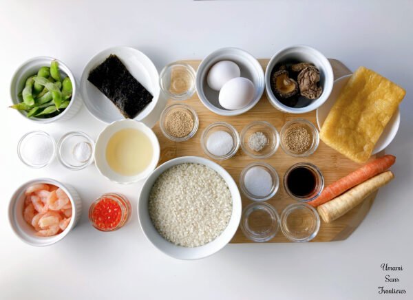 Chirashi Sushi ingredients