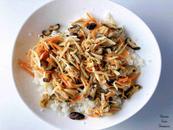Sushi rice sesame seeds vegetables