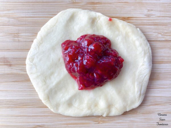Jam on the dough