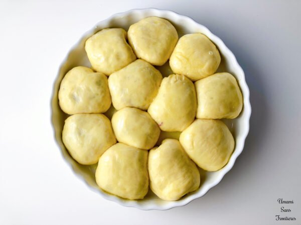 Buchteln brush with melted butter 