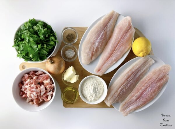 White Fish with Bacon Finkenwerder Style 🇩🇪 ingredients