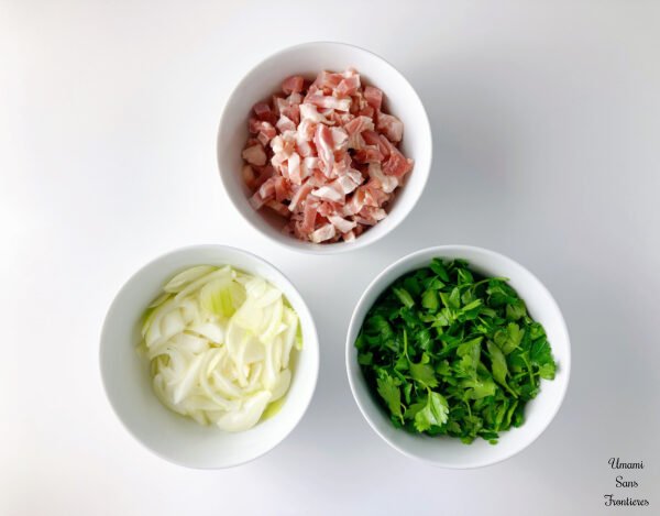Bacon parsley onion