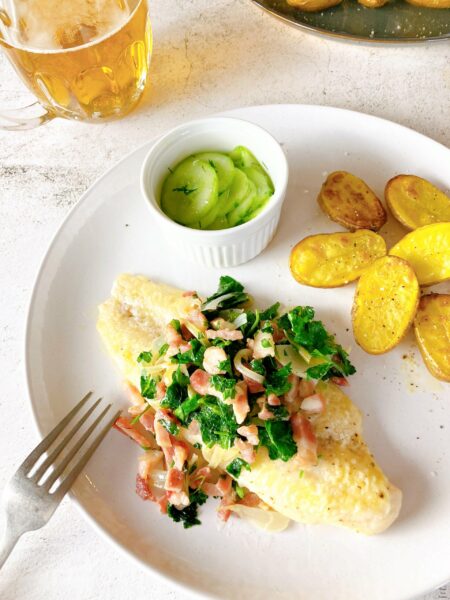 White Fish with Bacon Finkenwerder Style