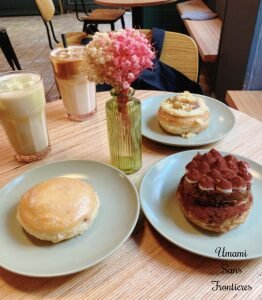 Tiramisu donut and other donuts drinks