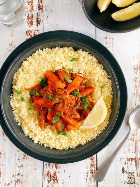  Lamb Moroccan Stew couscous lemon water spoon