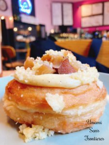 rhubarb and cream-filled donut