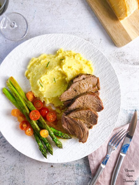 Asparagus and Gigot d'agneau