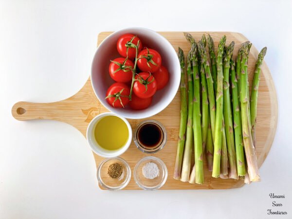 Grilled Asparagus with Chilled Tomato Dressing ingredients