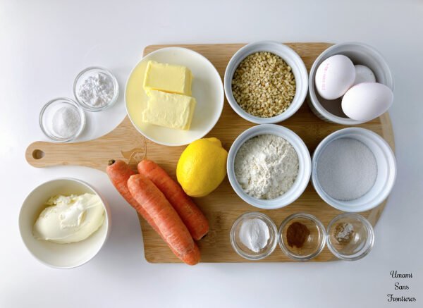 German-Style Carrot Cake🥕 with Mascarpone Cream ingredients