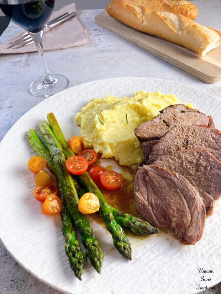 Asparagus and Roasted leg of lam