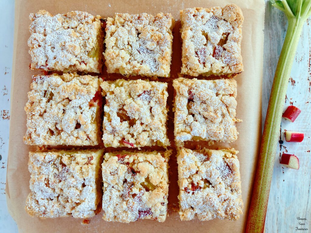 Rhubarb Crumble cake Rhubarb