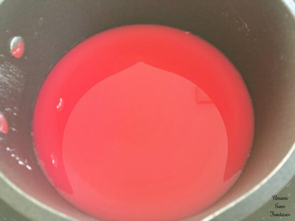 Tortenguss water lemon juice sugar