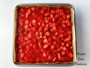put jelly on strawberries 