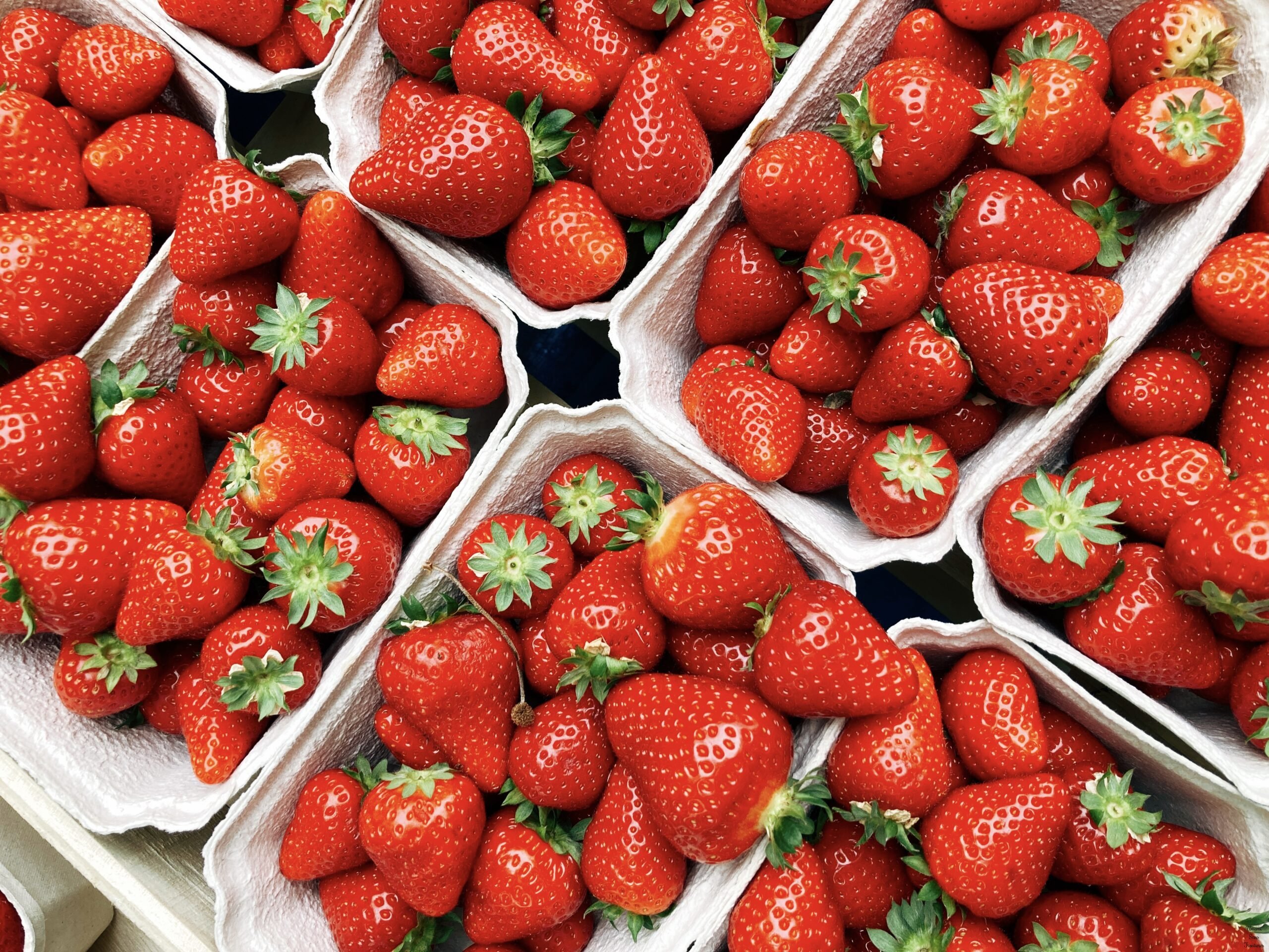 strawberries in the market