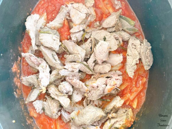 added tomatoes wine lamb