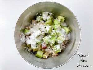 Rhubarb sugar lemon juice